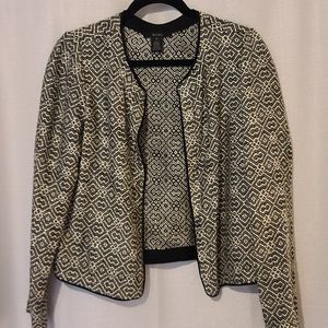 Black and white bolero